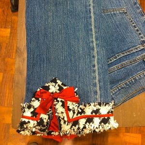 Denim Taylor Jeans white/black decorated cuffs